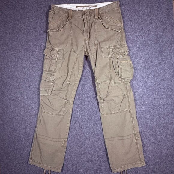 Polo Ralph Lauren Mens Military Cargo Pants‎ J-4883A Paratrooper Green Sz 38x34 - Picture 1 of 14